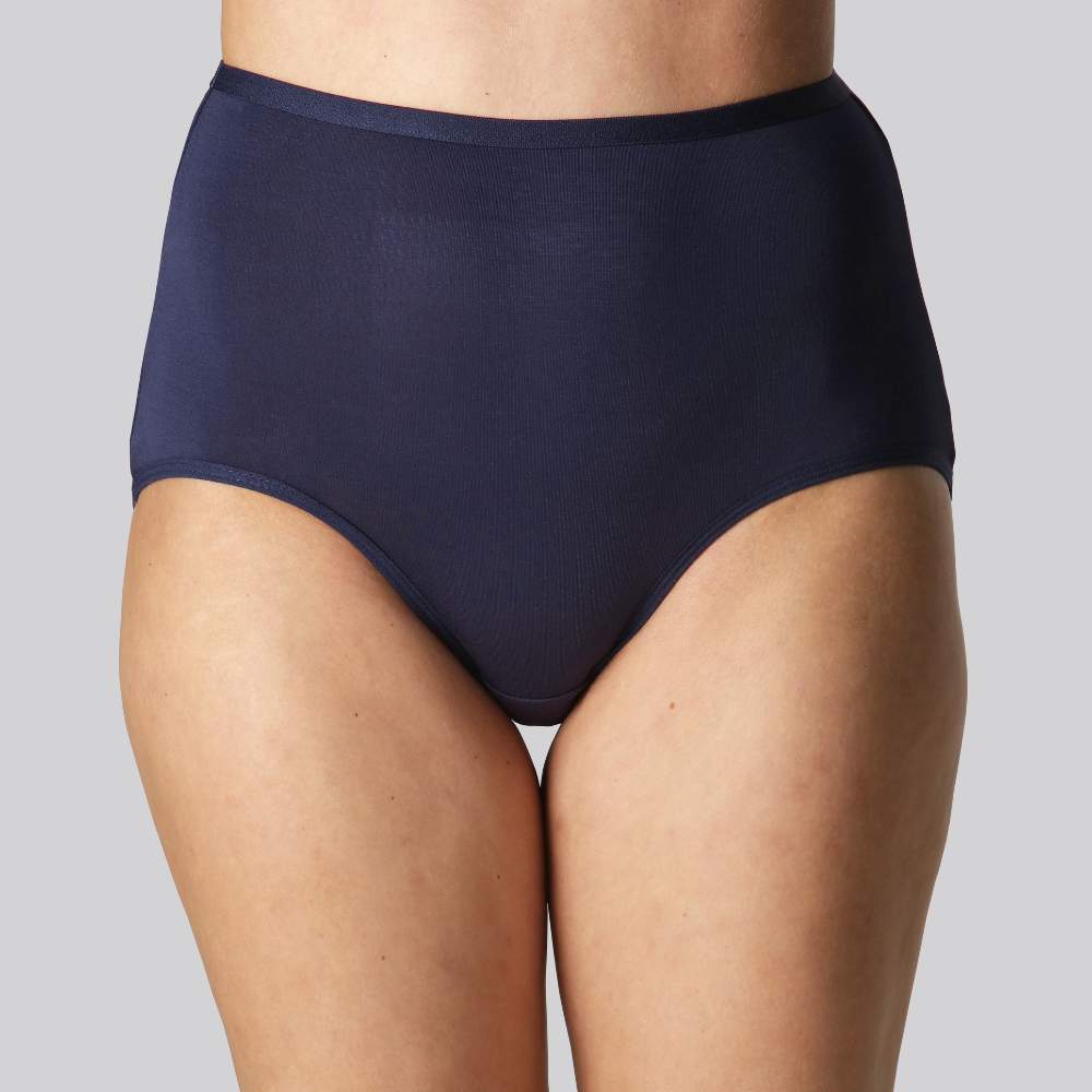 Maxi slip van bamboe in marineblauw