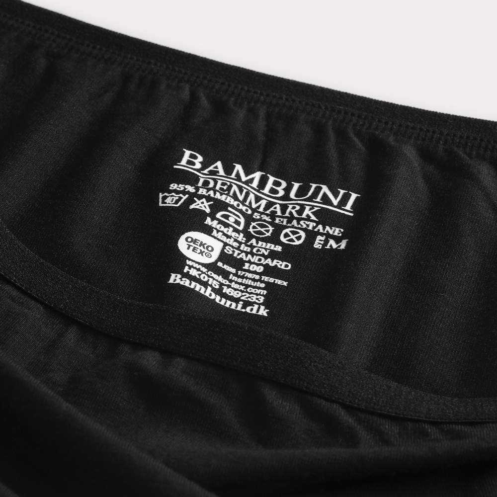 Bamboe maxi slip in zwart