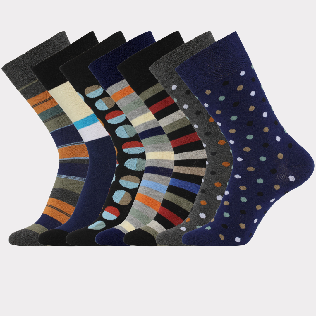 Bamboe sokken, 7 paar multisokken voor heren