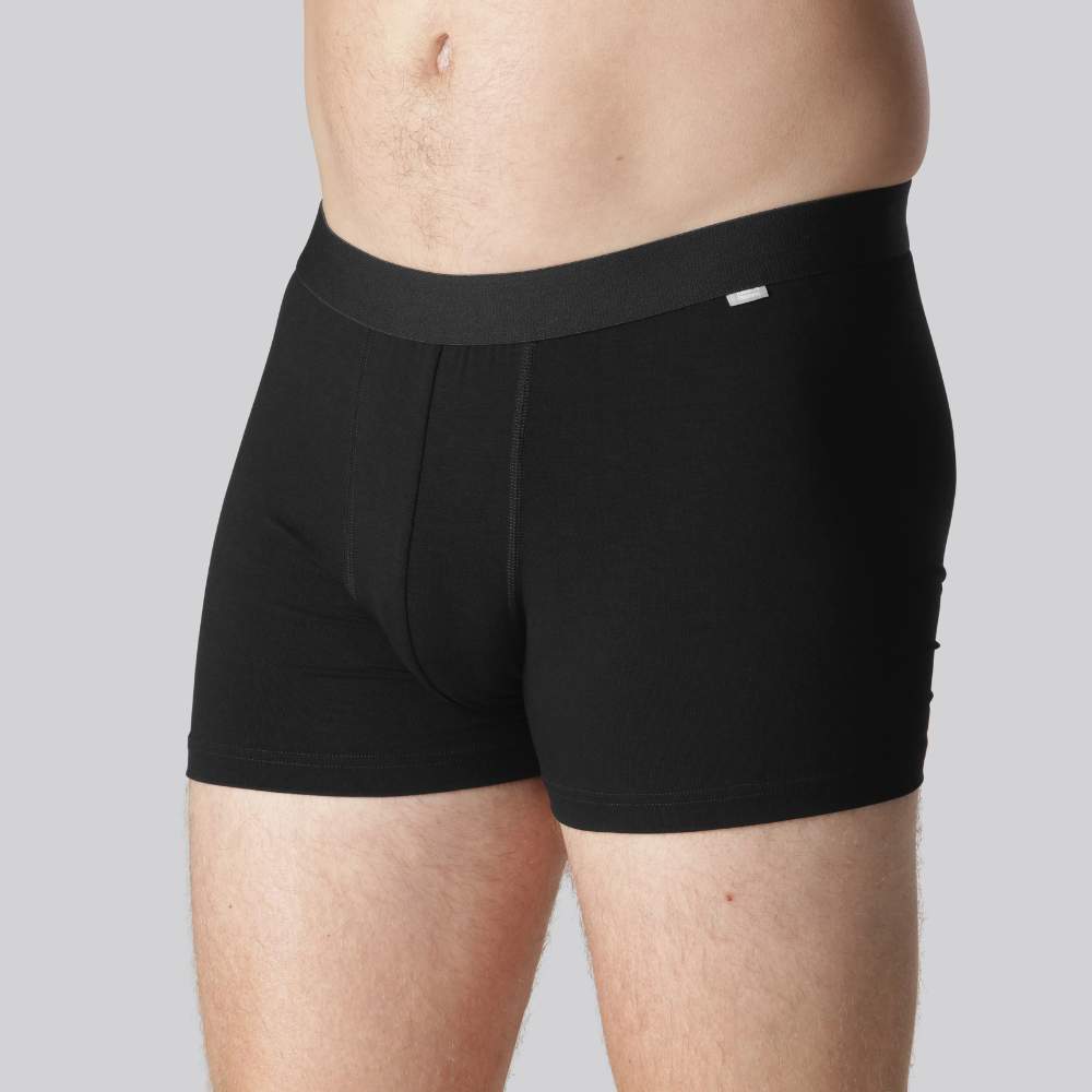 Bamboe onderbroek in zwart met zwarte elastische band