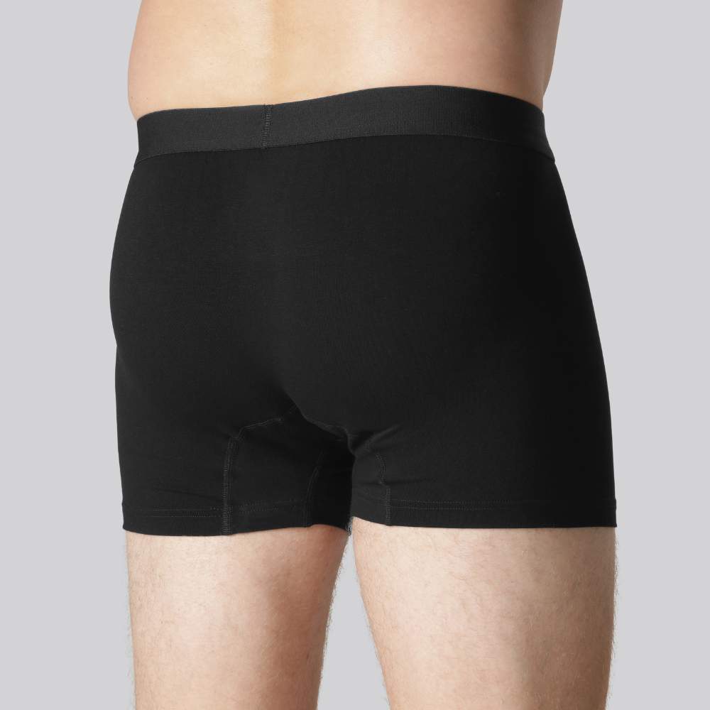 Bamboe onderbroek in zwart met zwarte elastische band