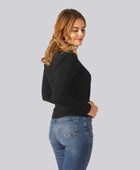 Bamboe T-shirt met lange mouwen in zwart voor dames