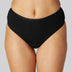 Bamboe string met hoge taille in zwart voor dames