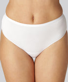Witte bamboe string met hoge taille voor dames