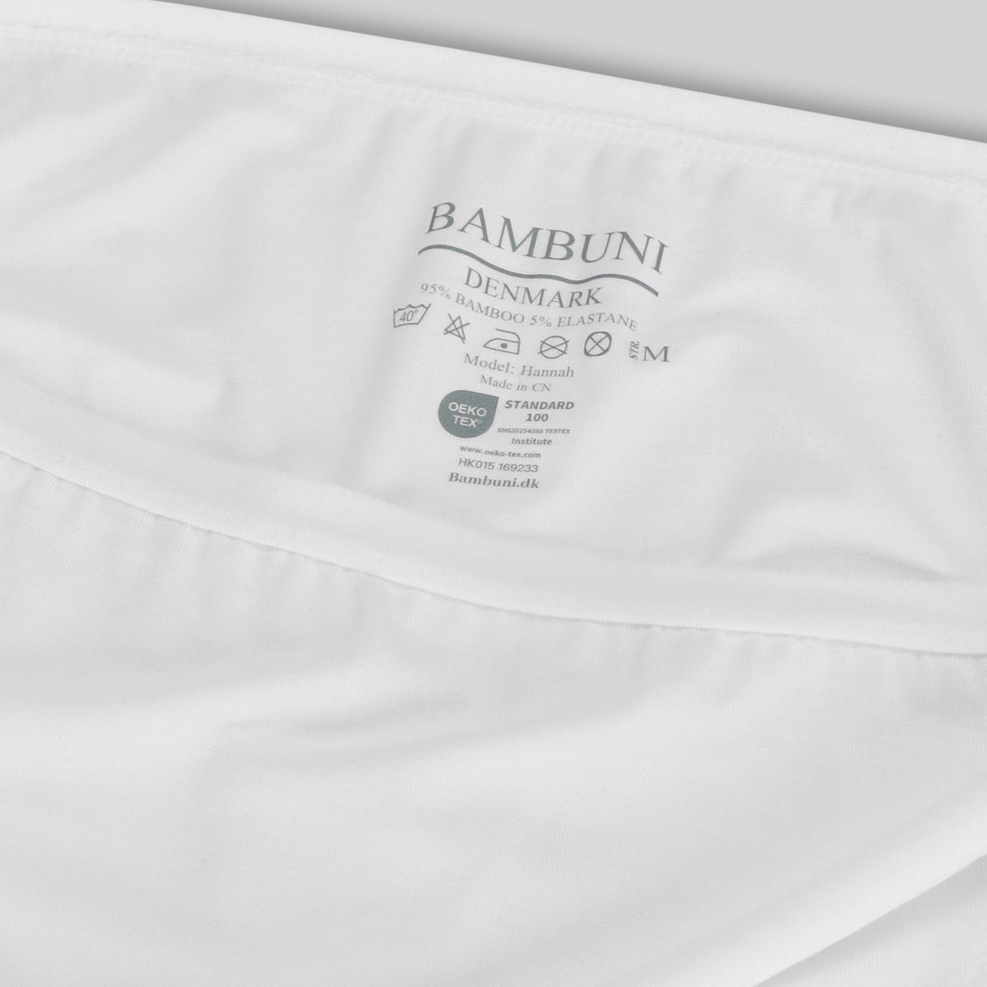 Witte bamboe stringslip met hoge taille voor dames