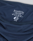 Bamboe stringslipje met hoge taille in marineblauw voor dames