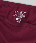 Bamboe stringslipje met hoge taille in bordeauxrood voor dames