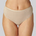 Bamboe string met hoge taille in beige voor dames