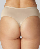 Bamboe stringslipje met hoge taille in beige voor dames