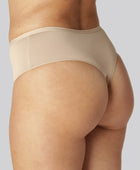 Bamboe stringslipje met hoge taille in beige voor dames
