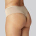 Bamboe stringslipje met hoge taille in beige voor dames