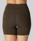 Bamboe fitnessshorts in bruin voor dames