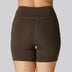 Bamboe fitnessshorts in bruin voor dames