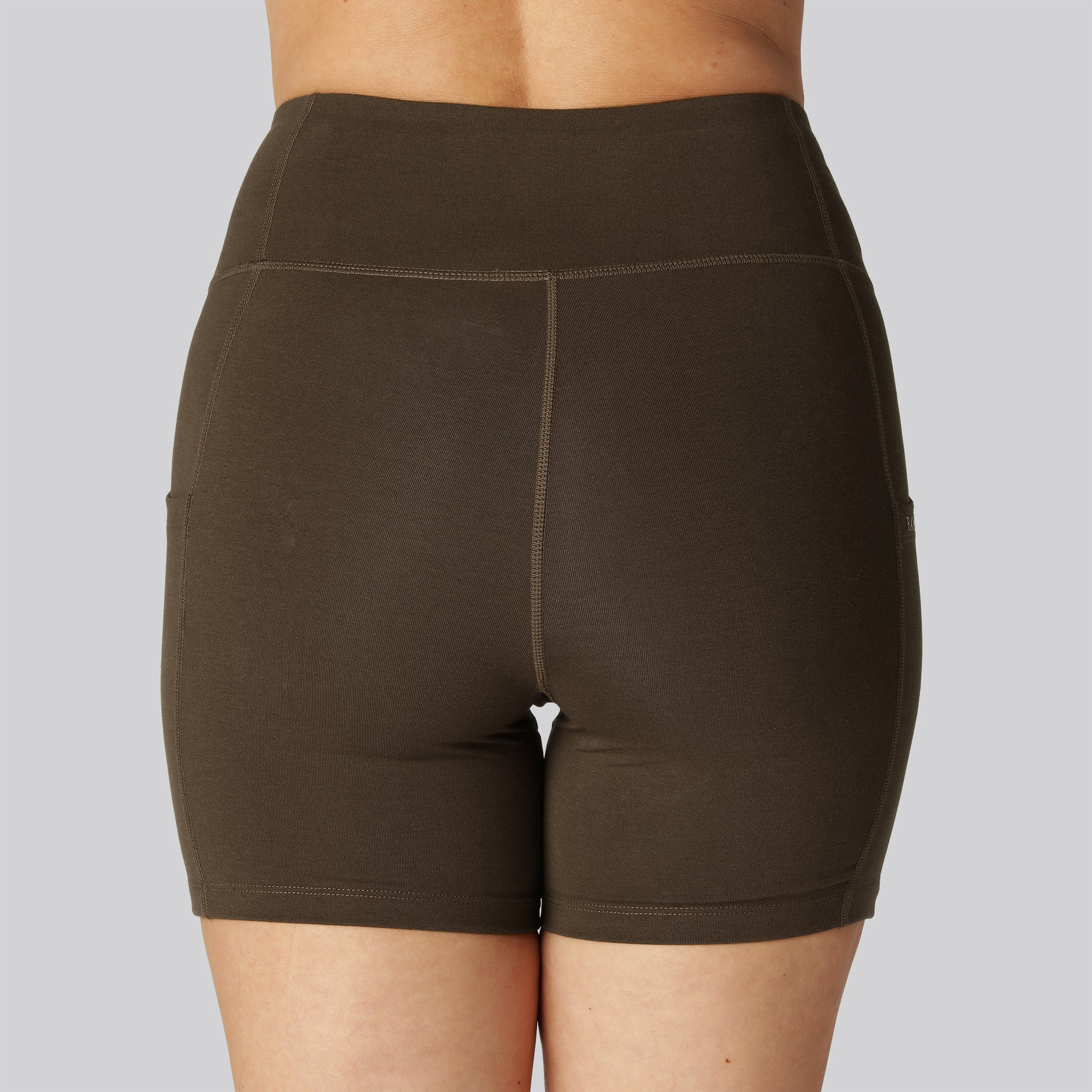 Bamboe fitnessshorts in bruin voor dames