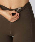 Bamboe fitnessshorts in bruin voor dames