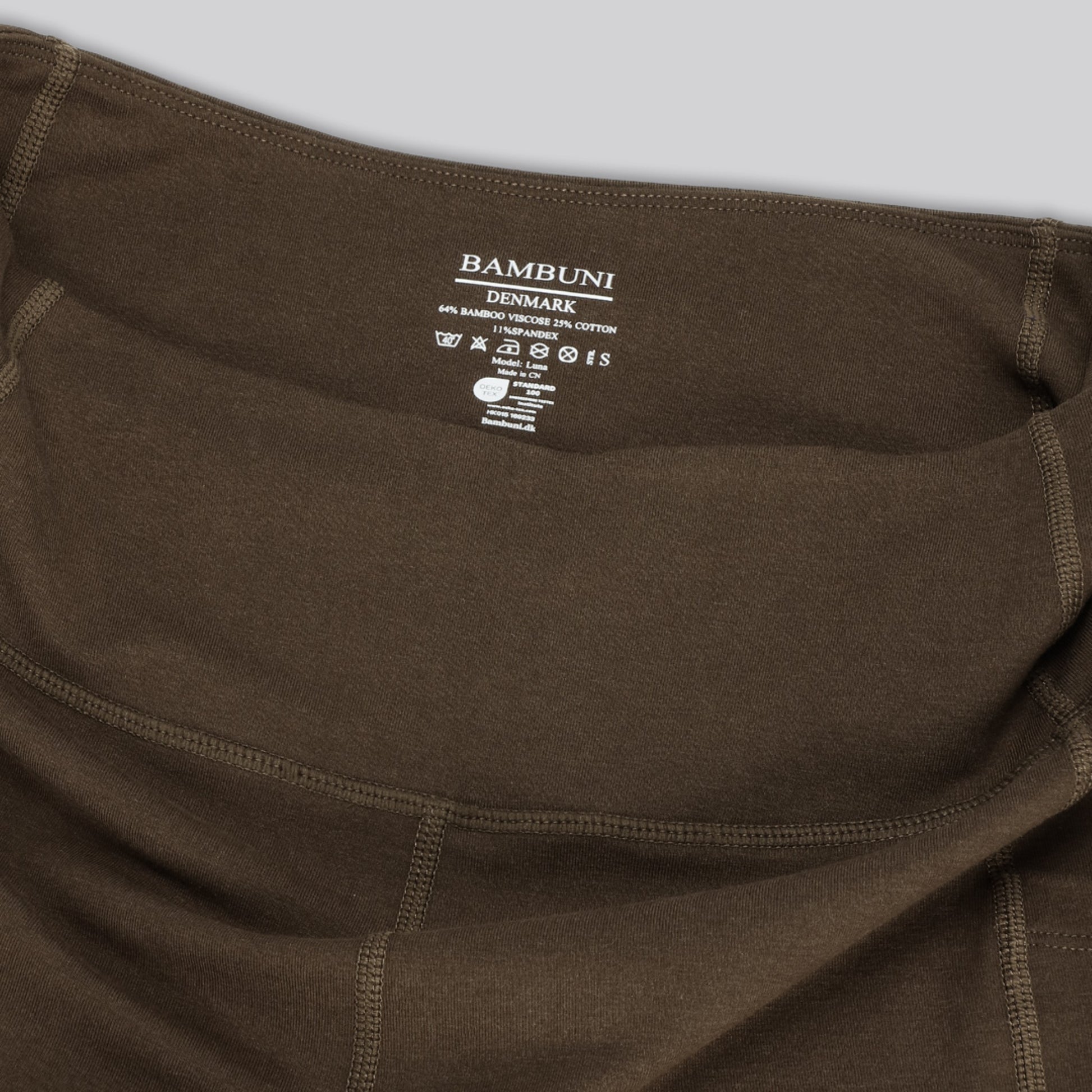 Bamboe fitnessshorts in bruin voor dames