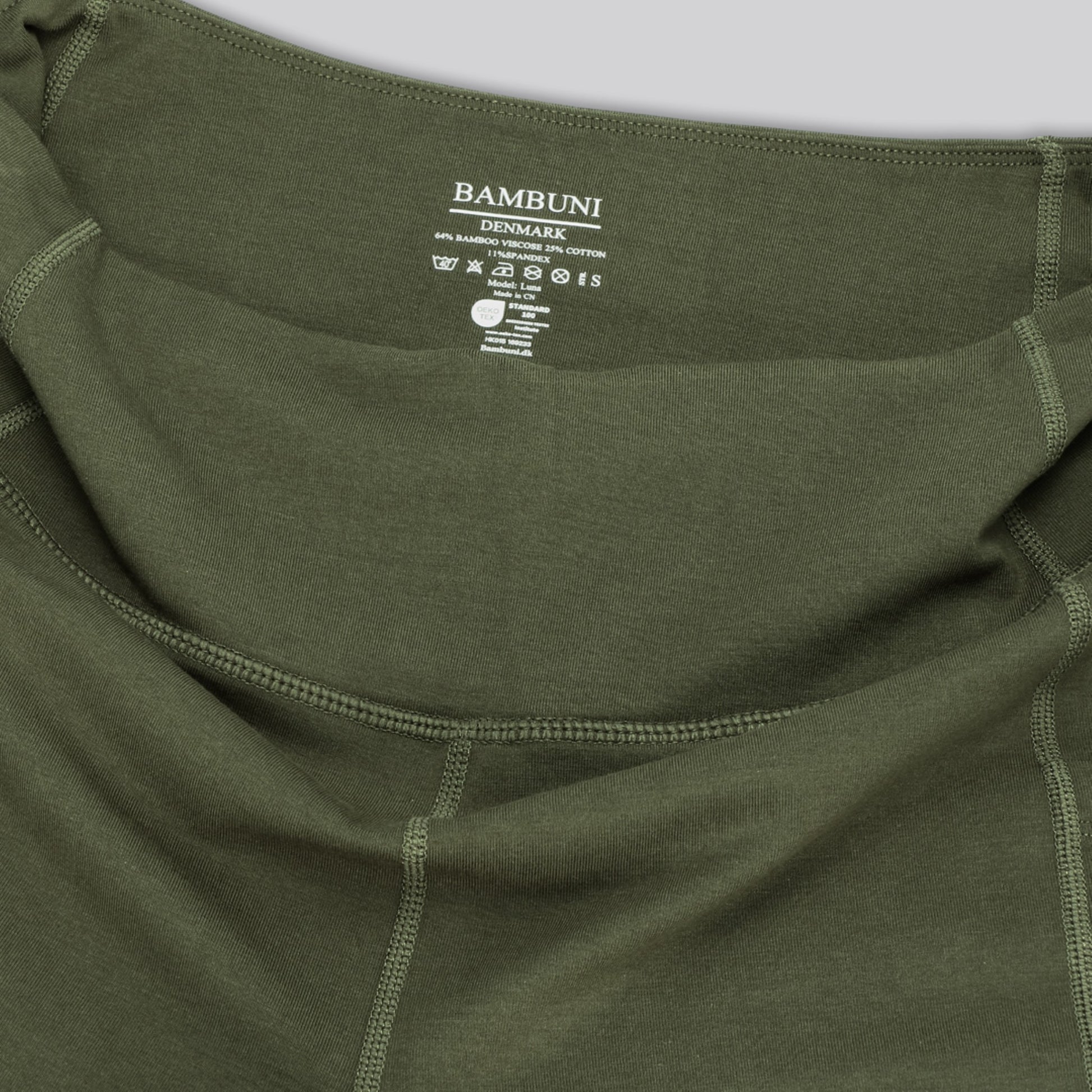 Bamboe fitnessshorts in groen voor dames