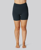 Bamboe fitnessshorts in marineblauw voor dames