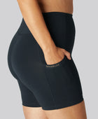 Bamboe fitnessshorts in marineblauw voor dames