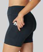 Bamboe fitnessshorts in marineblauw voor dames