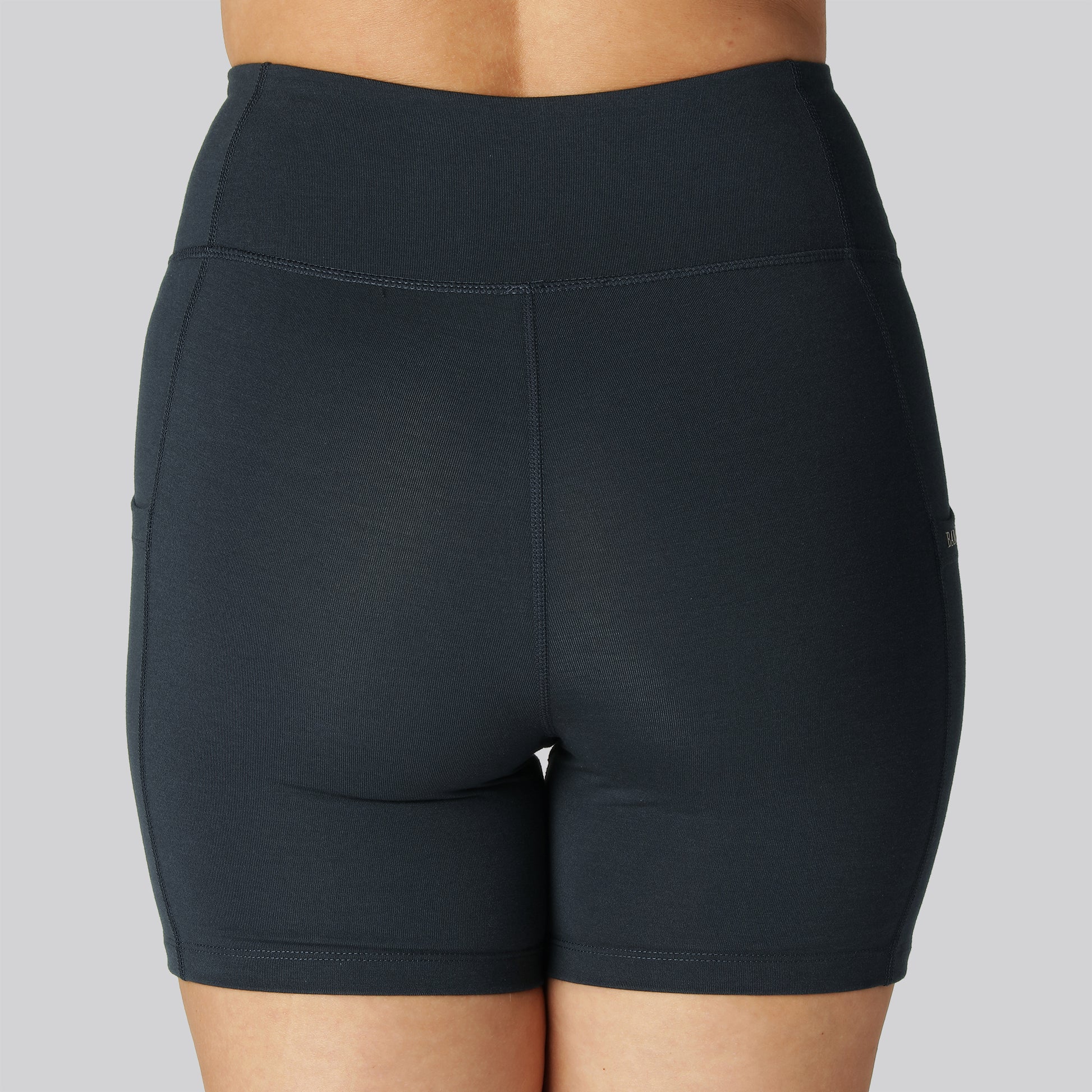 Bamboe fitnessshorts in marineblauw voor dames