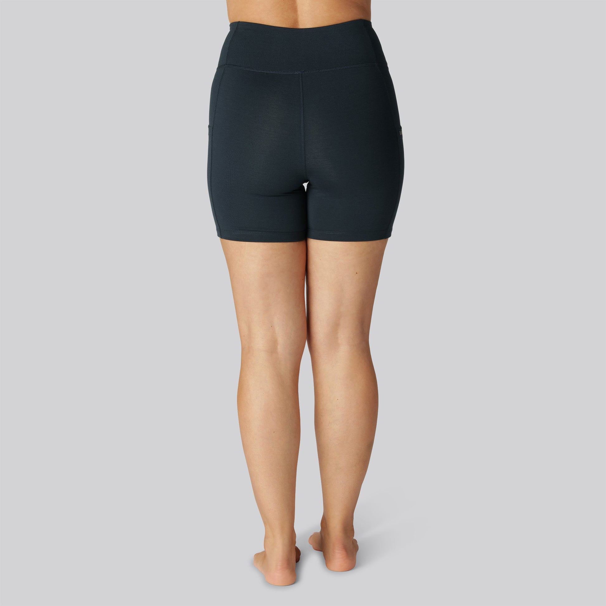 Bamboe fitnessshorts in marineblauw voor dames