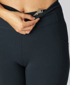 Bamboe fitnessshorts in marineblauw voor dames