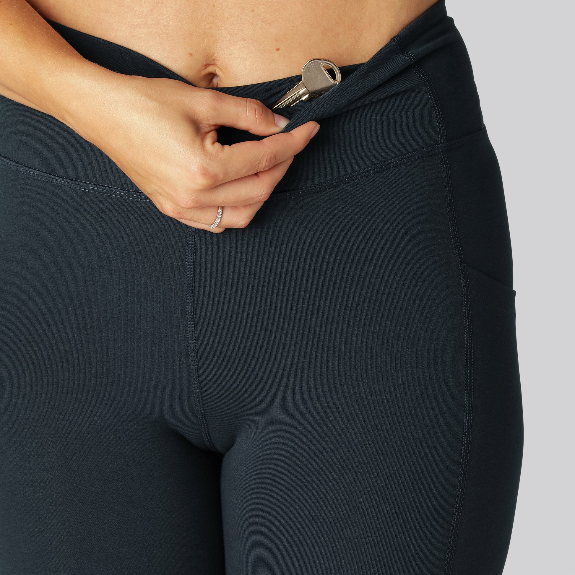 Bamboo fitness 3/4 legging in marineblauw voor dames