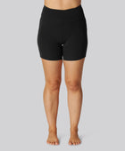 Bamboe fitnessshorts in zwart voor dames