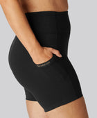 Bamboe fitnessshorts in zwart voor dames