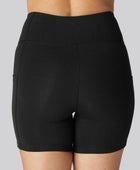 Bamboe fitnessshorts in zwart voor dames
