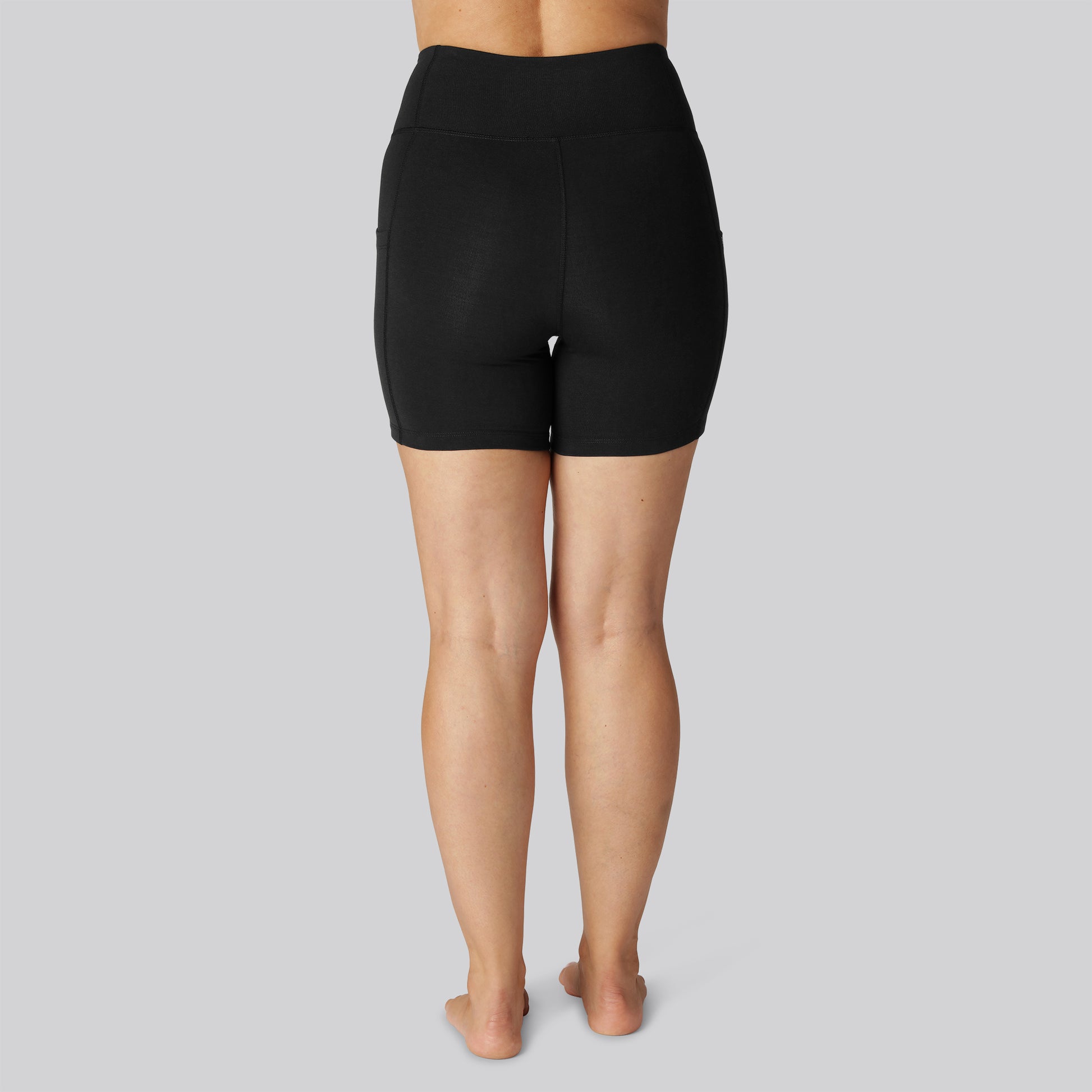 Bamboe fitnessshorts in zwart voor dames