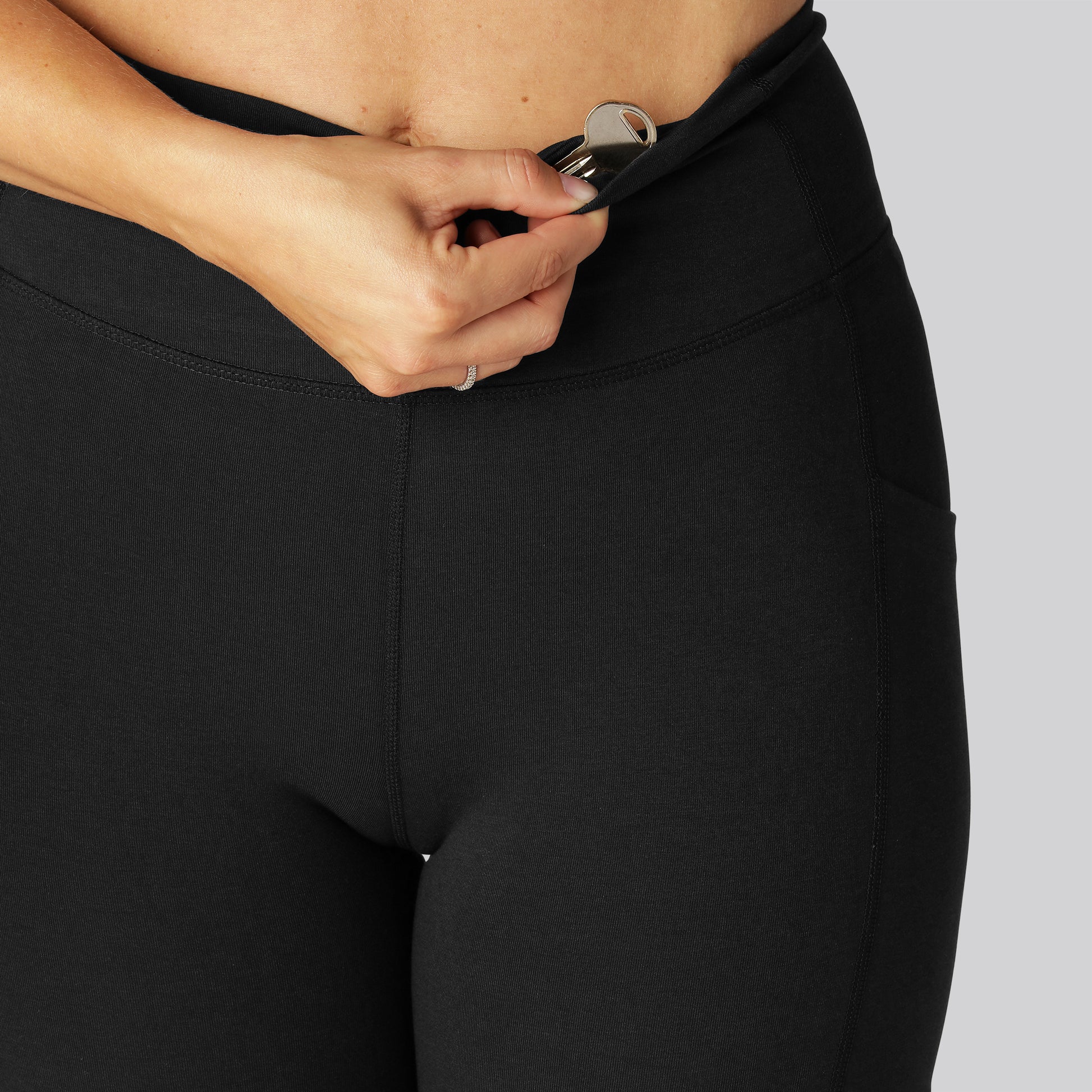 Bamboe fitnesslegging in zwart voor dames