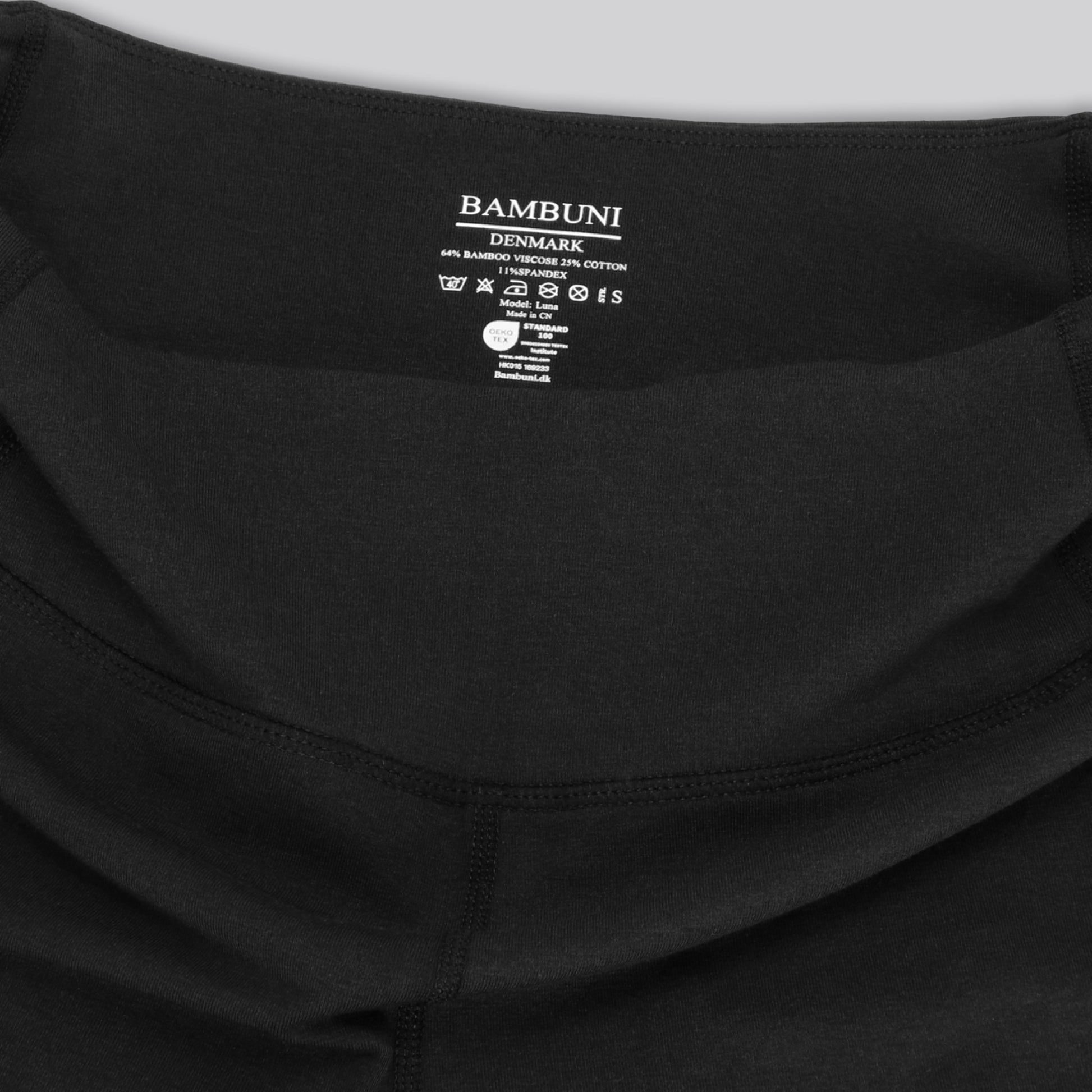 Bamboe fitnessshorts in zwart voor dames