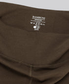 Bruine fitnessshorts van bamboe voor dames