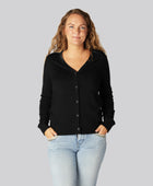 Bamboe vest in zwart voor dames