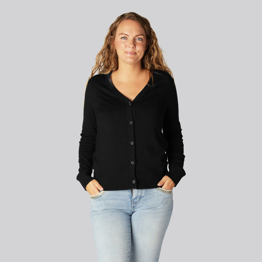 Bamboe vest in zwart voor dames