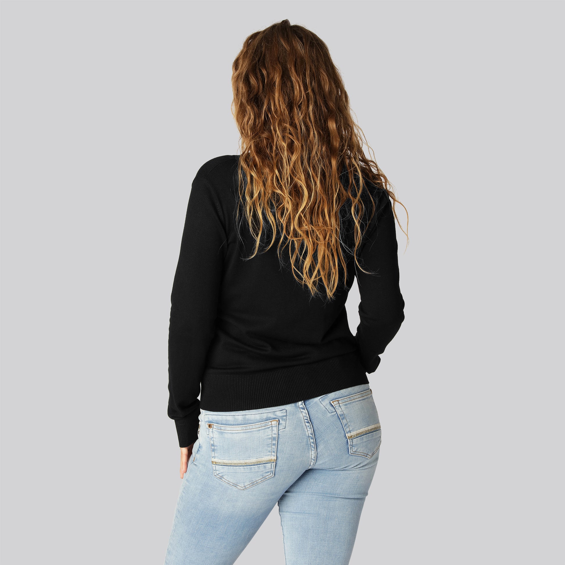 Bamboe vest in zwart voor dames