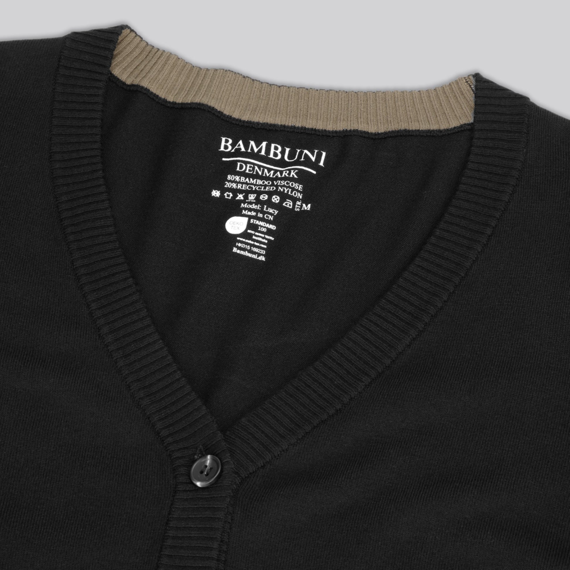 Bamboe vest in zwart voor dames
