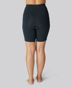 Bamboe fitnessshorts in marineblauw voor dames