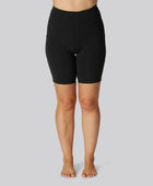Bamboe fitnessshorts in zwart voor dames