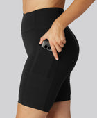 Bamboe fitnessshorts in zwart voor dames