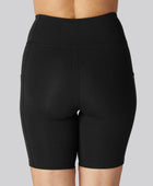 Bamboe fitnessshorts in zwart voor dames