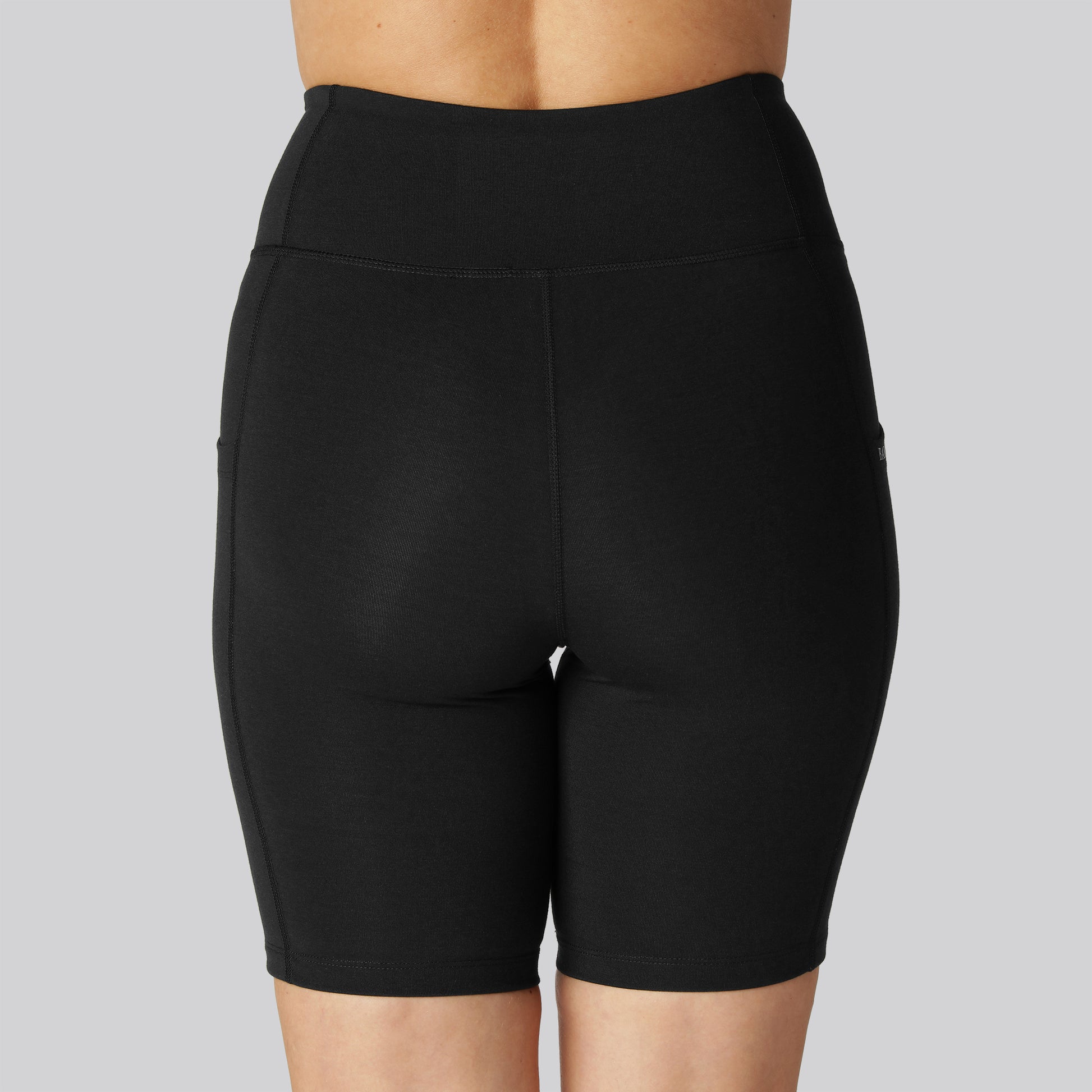 Bamboe fitnessshorts in zwart voor dames