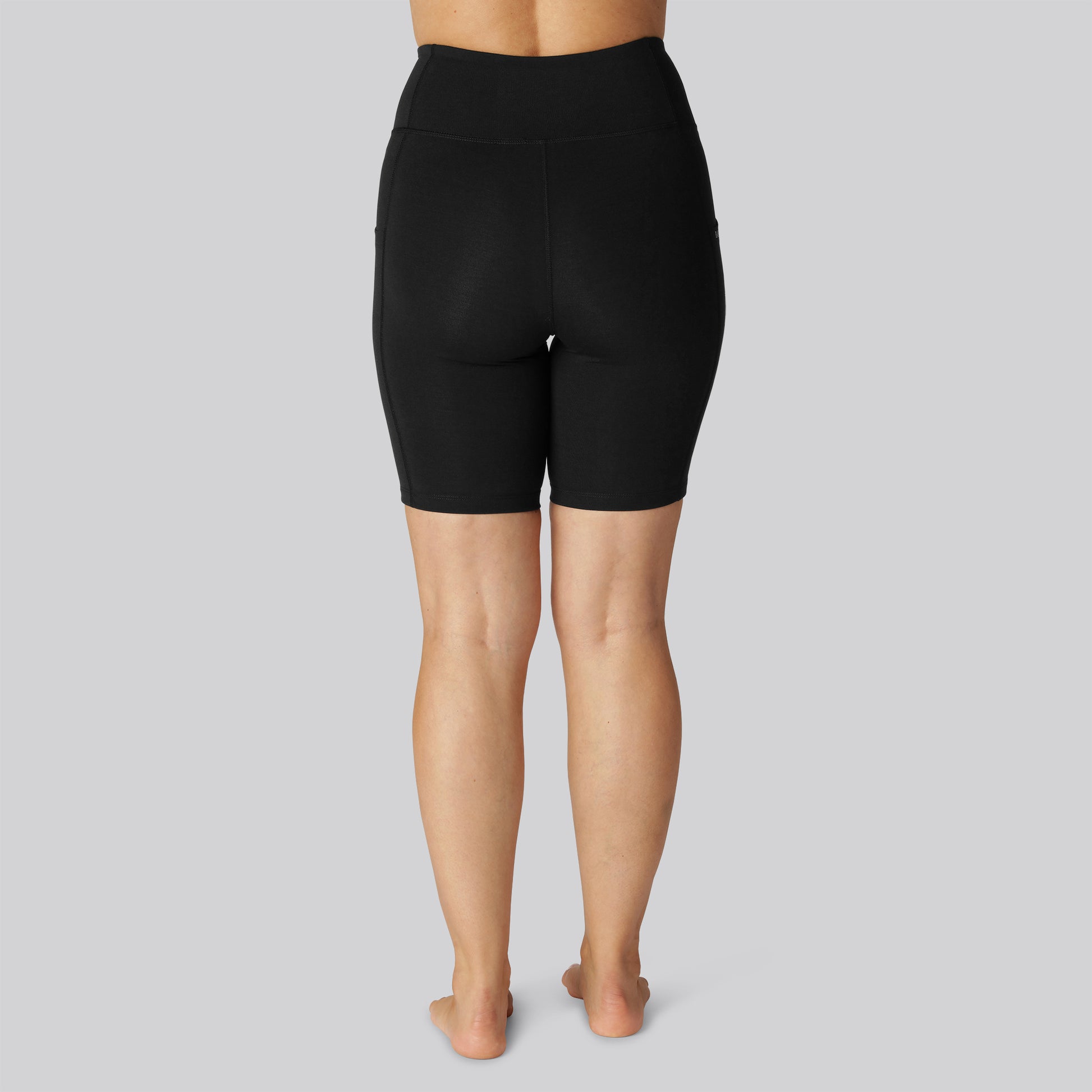 Bamboe fitnessshorts in zwart voor dames