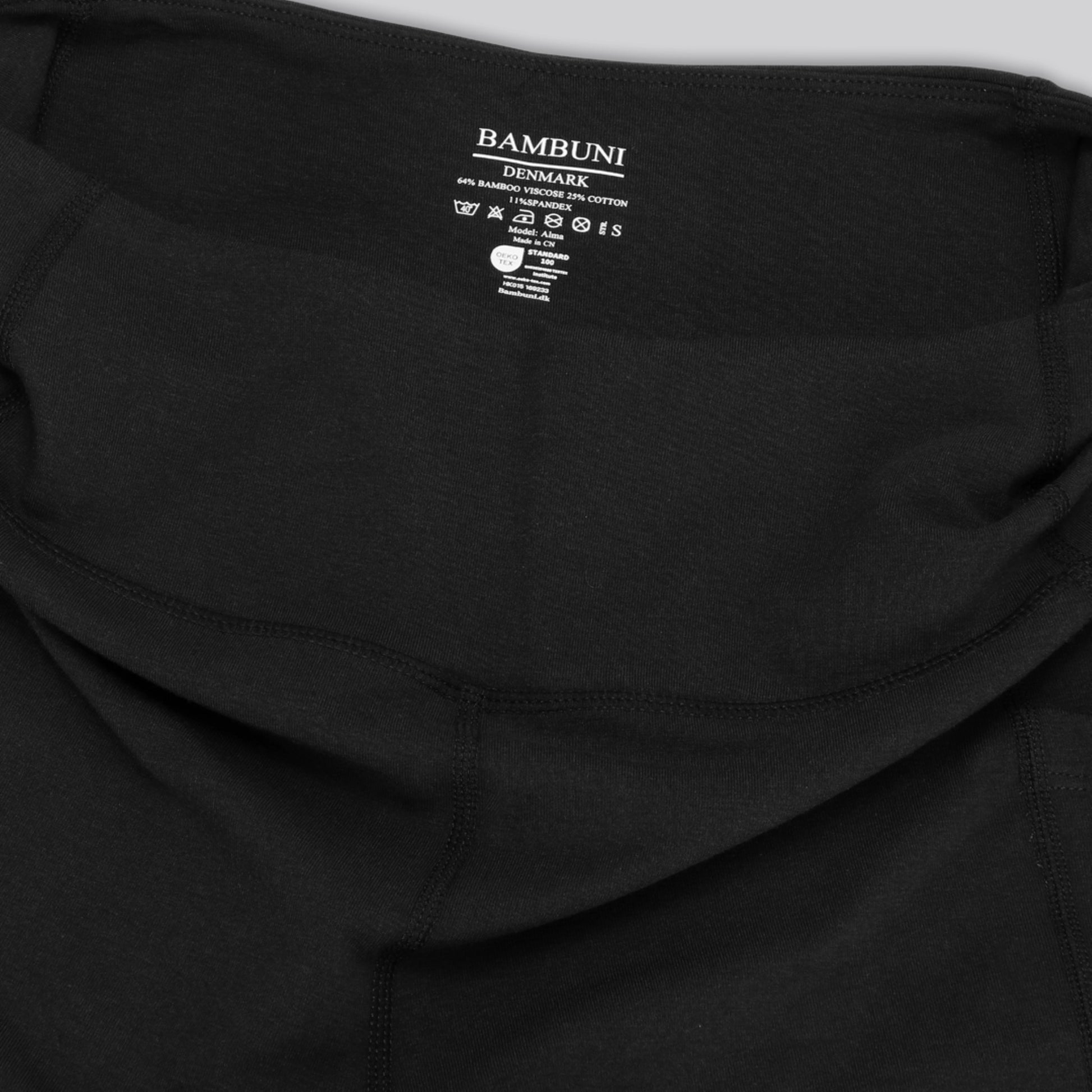 Bamboe fitnessshorts in zwart voor dames