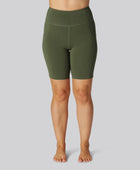 Bamboe fitnessshorts in groen voor dames