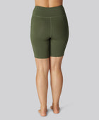 Bamboe fitnessshorts in groen voor dames