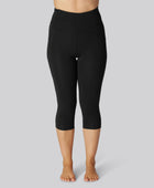 Bamboo fitness 3/4 legging in zwart voor dames