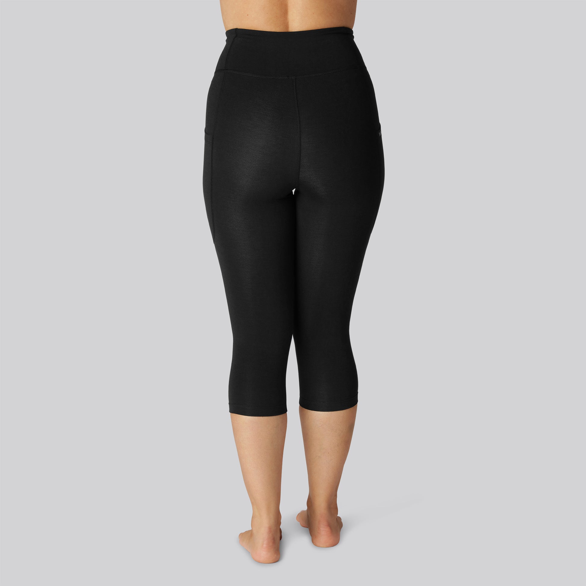Bamboo fitness 3/4 legging in zwart voor dames